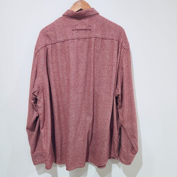 Duluth Trading Company Red White Relaxed Fit Button Up Shirt Size 2XL Casual - Picture 4 of 9